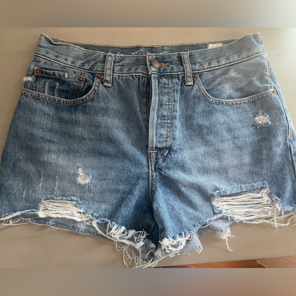 free people denim shorts
